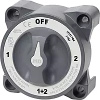 Blue Sea Systems 3003 Heavy Duty Battery Switch with Alternator Field Disconnect, 1-2-Off-Both, Beige