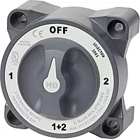 Blue Sea Systems 3003 Heavy Duty Battery Switch with Alternator Field Disconnect, 1-2-Off-Both, Beige