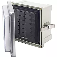 Blue Sea Systems 3113 6 Circuit Blank Surface Mount System Enclosure, Beige