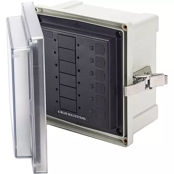 Blue Sea Systems 3113 6 Circuit Blank Surface Mount System Enclosure, Beige