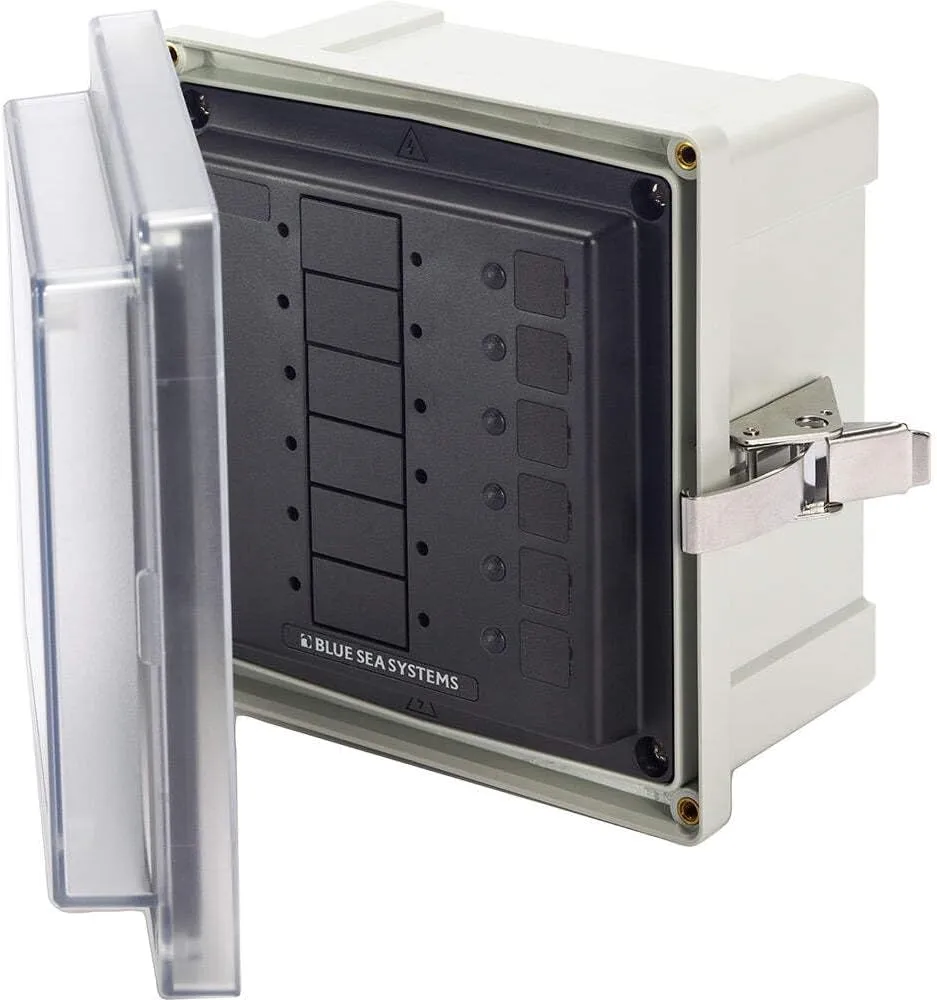 Blue Sea Systems 3113 6 Circuit Blank Surface Mount System Enclosure, Beige