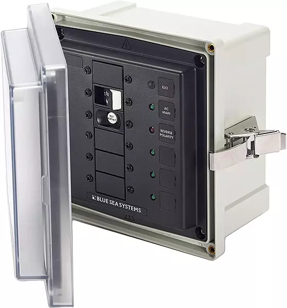 Blue Sea Systems 3116 120VAC ELCI 30A Surface Mount System Enclosure, Beige