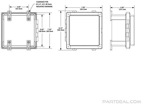 Blue Sea Systems 3116 120VAC ELCI 30A Surface Mount System Enclosure, Beige