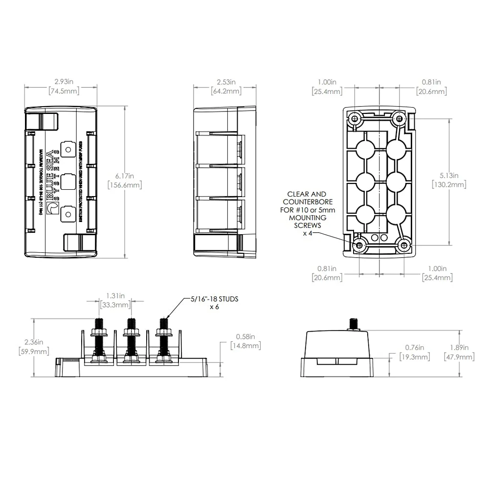 Blue Sea Systems MRBF High-Amp Fuse Blocks