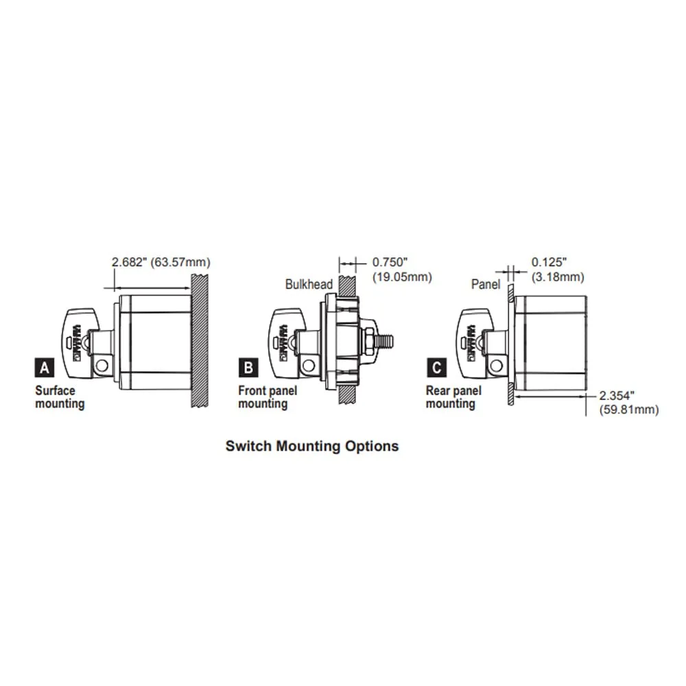 Blue Sea Systems m-Series Mini Battery Switches & Keys