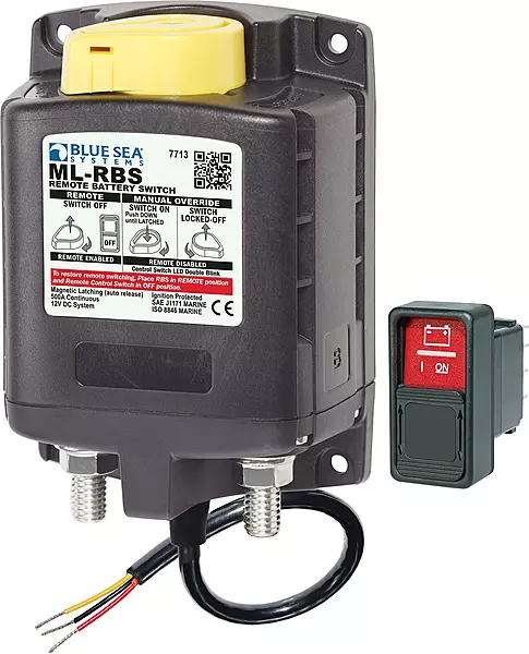 Blue Sea Systems 7713 ML-RBS Remote Battery Switch with Manual Control Auto-Release - 12V