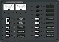 Blue Sea 8076 AC Main +11 Positions Toggle Circuit Breaker Panel - White Switches