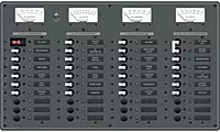 Blue Sea 8095 AC Main +8 Positions / DC Main +29 Positions Toggle Circuit Breaker Panel  (White Switches)