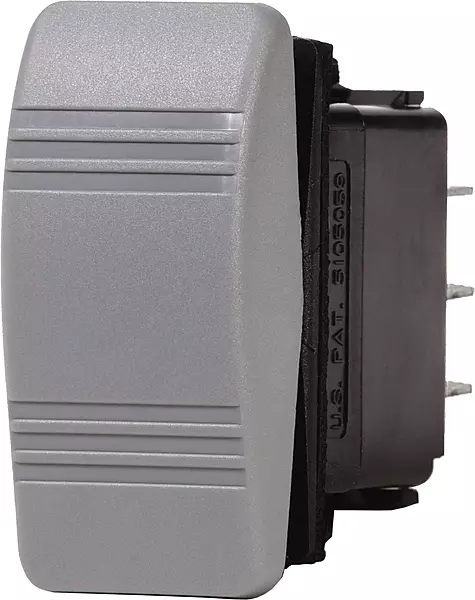 Blue Sea Systems 8222 Contura (ON)-OFF-(ON) DPDT Switch, Grey