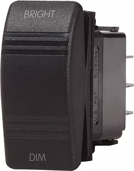 Blue Sea Systems 8291 Contura Dimmer Control (ON)-OFF-(ON) SPDT Switch, Black