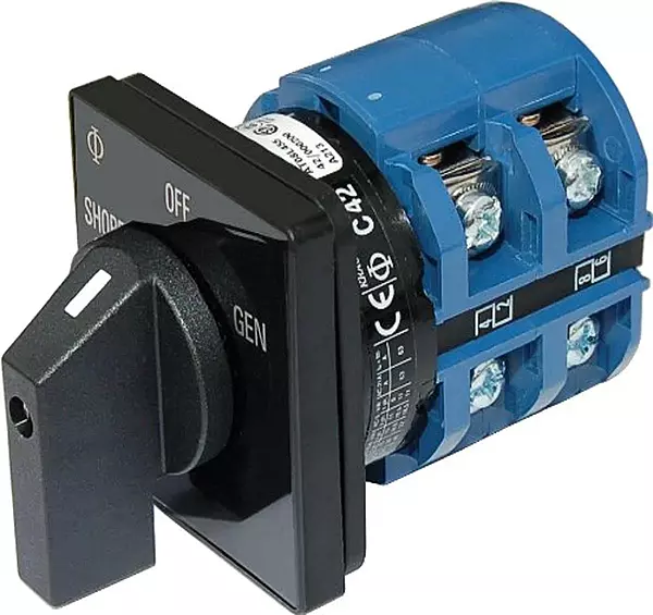 Blue Sea Systems 9011 AC Rotary Switch - OFF + 2 Positions 120V AC 65A, Beige