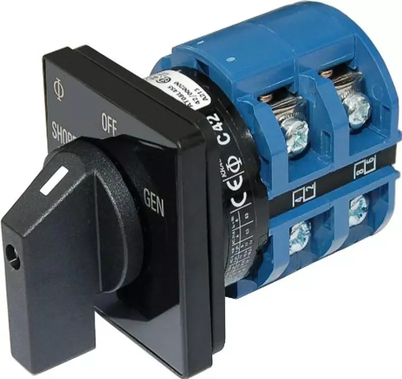Blue Sea Systems 9011 AC Rotary Switch - OFF + 2 Positions 120V AC 65A, Beige