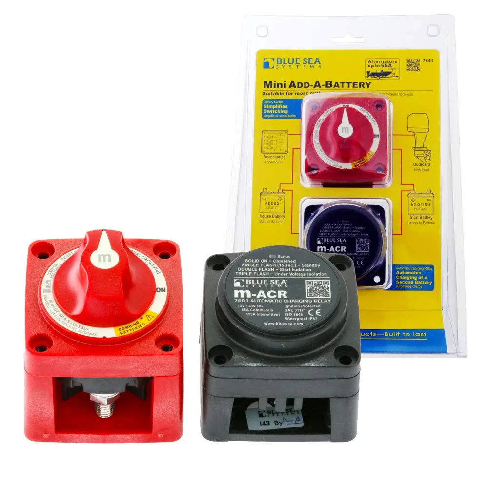 Blue Sea Systems Add-A-Battery Kit, 65A, Display Pack