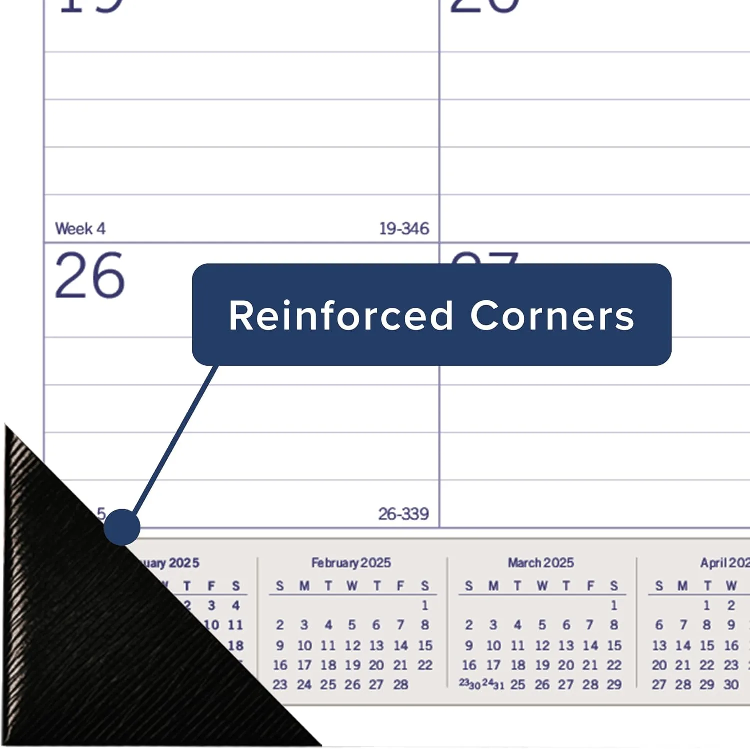 Blueline® 2025 DuraGlobe™ Monthly Desk Pad Calendar, 12 Months, January to December, 22" x 17", English (C177227-25)