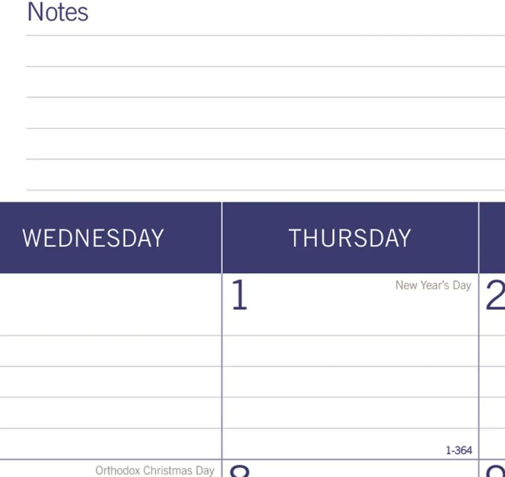Blueline® 2026 DuraGlobe™ Monthly Desk Pad Calendar, 12 Months, January to December, Bamboo Fiber, 22" x 17" (C177227-26)