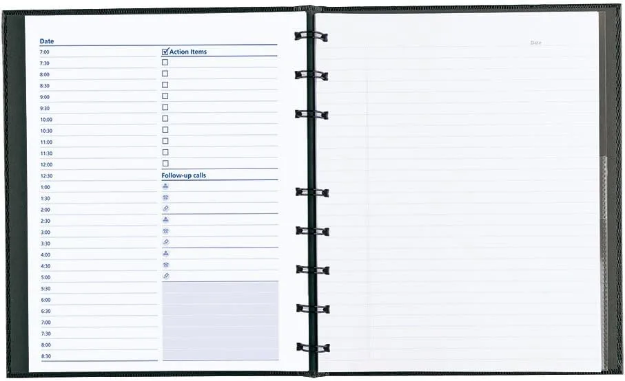 Blueline A29C81 NotePro Undated Daily Planner, 9-1/4 x 7-1/4, Black