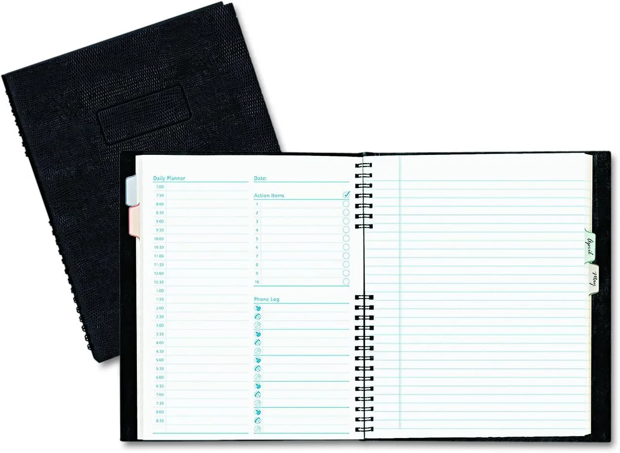 Blueline A29C81 NotePro Undated Daily Planner, 9-1/4 x 7-1/4, Black