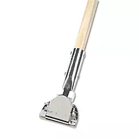 Boardwalk 1490 Clip-On Dust Mop Handle, Lacquered Wood, Swivel Head, 1" Dia. x 60in Long