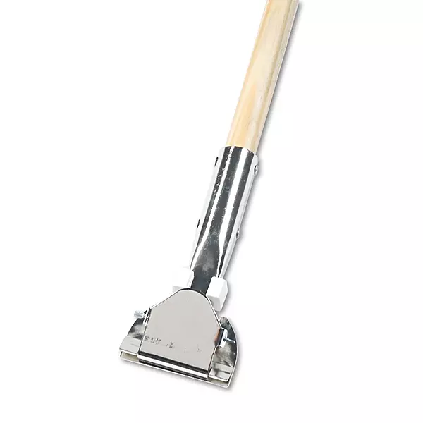 Boardwalk 1490 Clip-On Dust Mop Handle, Lacquered Wood, Swivel Head, 1" Dia. x 60in Long