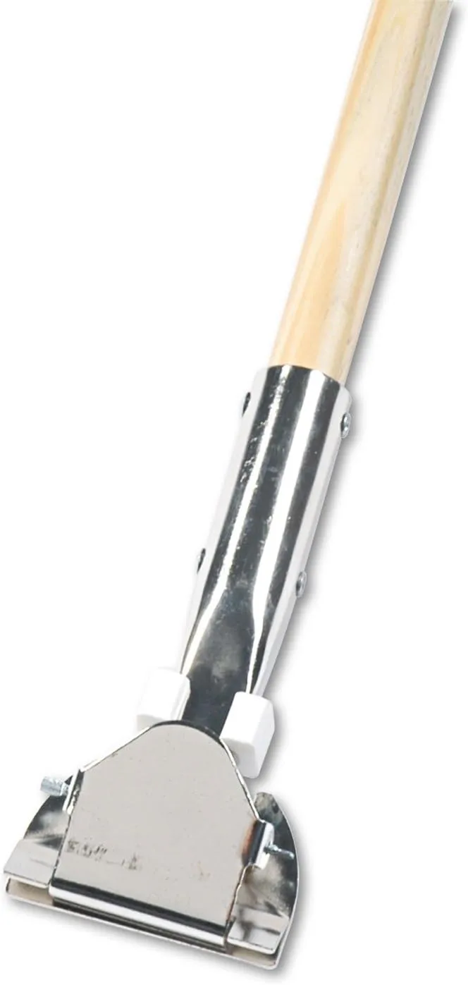 Boardwalk 1490 Clip-On Dust Mop Handle, Lacquered Wood, Swivel Head, 1" Dia. x 60in Long