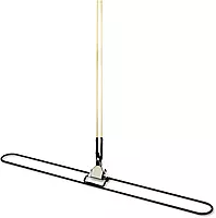 Boardwalk 1490 Clip-On Dust Mop Handle, Lacquered Wood, Swivel Head, 1" Dia. x 60in Long