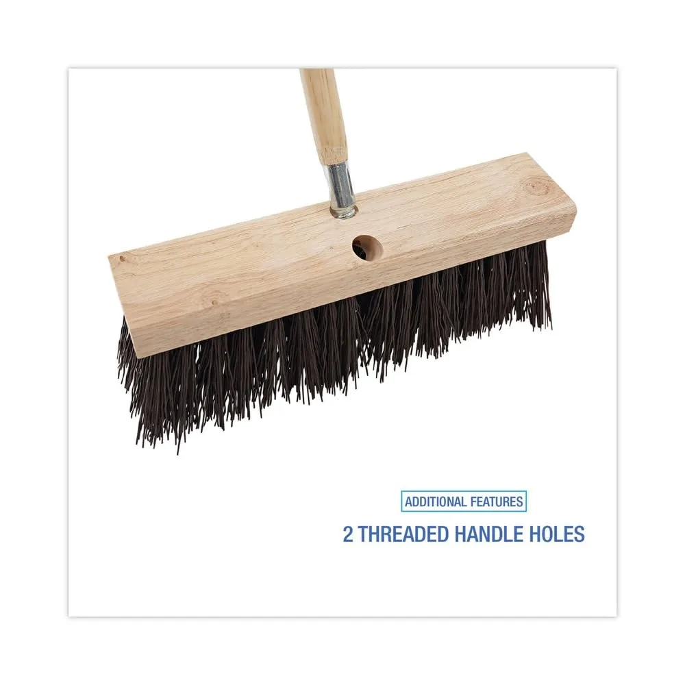 Boardwalk 73160 Street Broom Head, 16" Head, Polypropylene Bristles, Natural