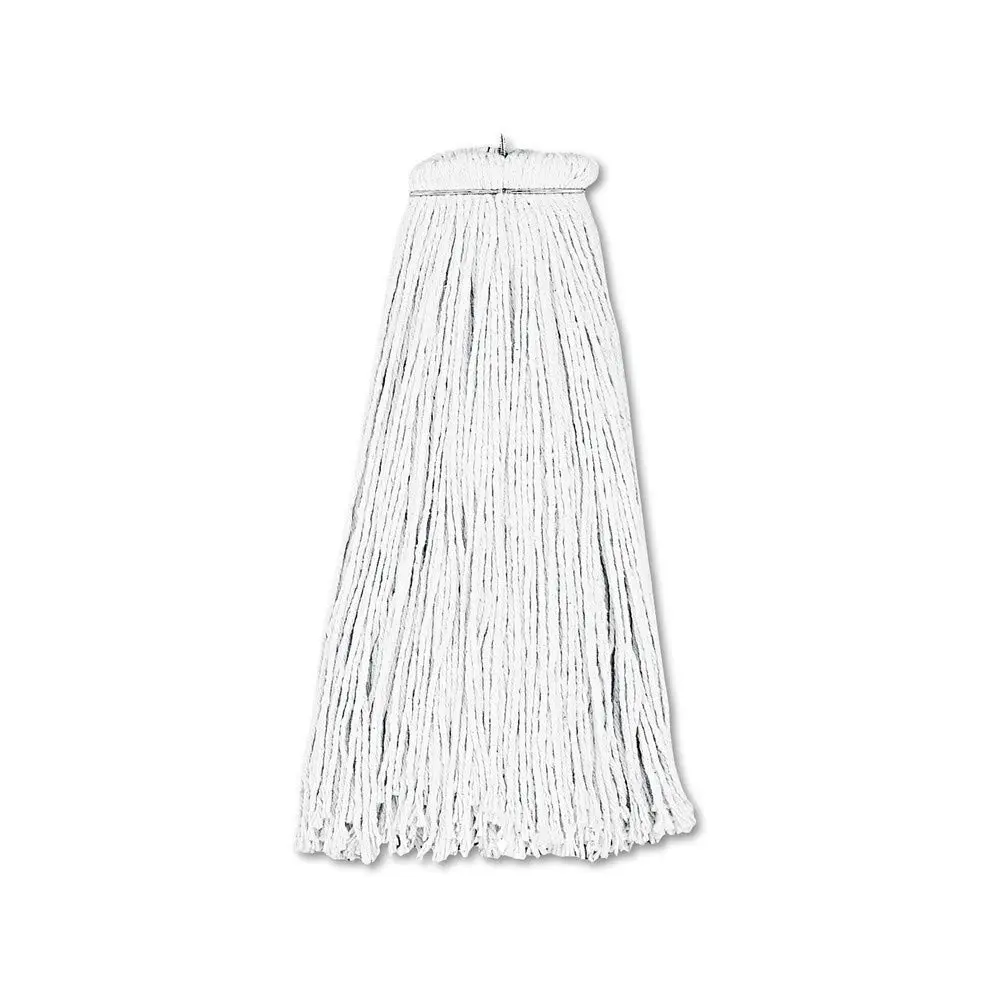 Boardwalk Cut-End Lie-Flat Wet Mop Head, Rayon, 16 oz, White - BWK716REA