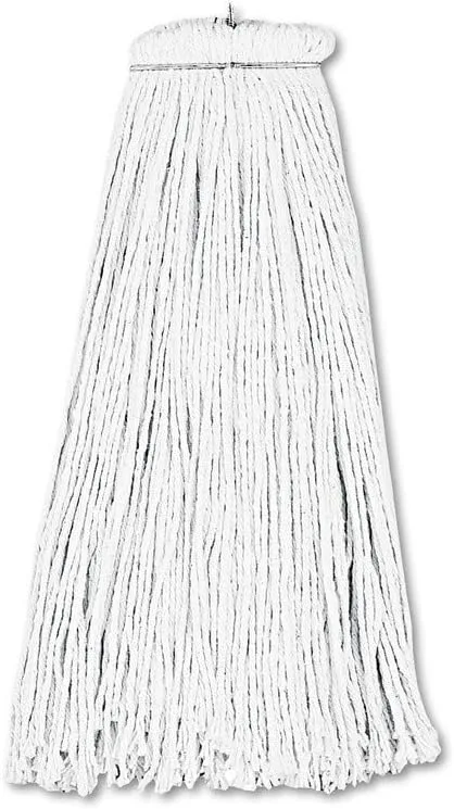 Boardwalk Cut-End Lie-Flat Wet Mop Head, Rayon, 16 oz, White - BWK716REA