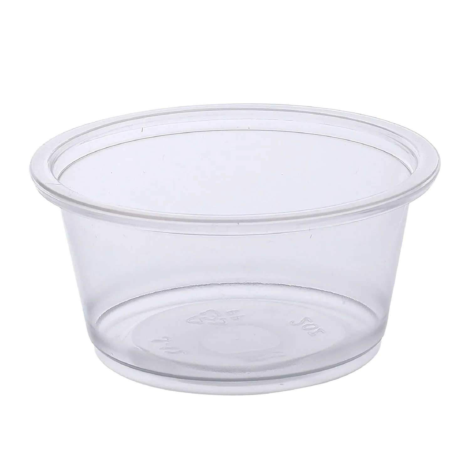 Boardwalk Souffle/Portion Cups, 2 oz, Polypropylene, Clear, 20 Cups/Sleeve, 125 Sleeves/Carton