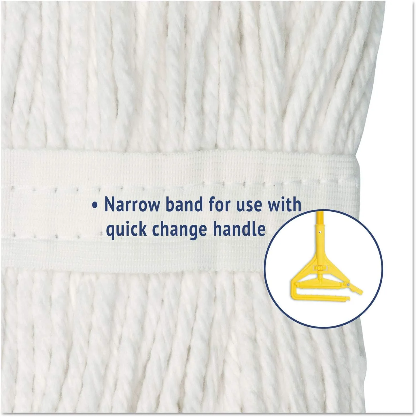 Boardwalk Cut-End Rayon Wet Mop Head, #24, White