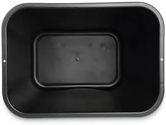 Boardwalk Soft-Sided Rectangular Prism Plastic Wastebasket, 28 Qt, 15inH x 11inW x 14 3/8inD, Black