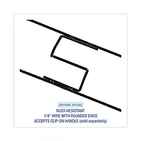 Boardwalk Zinc-Plated Clip-On Dust Mop Frame, 36in x 5in, Black