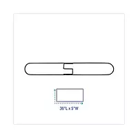 Boardwalk Zinc-Plated Clip-On Dust Mop Frame, 36in x 5in, Black