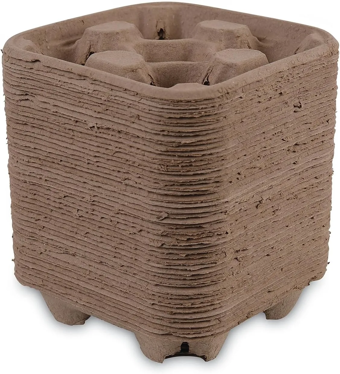 Boardwalk BWK4CUPCARRIER Four Cup Carrier Tray for 8-32 oz. Cups - Kraft (300/Carton)
