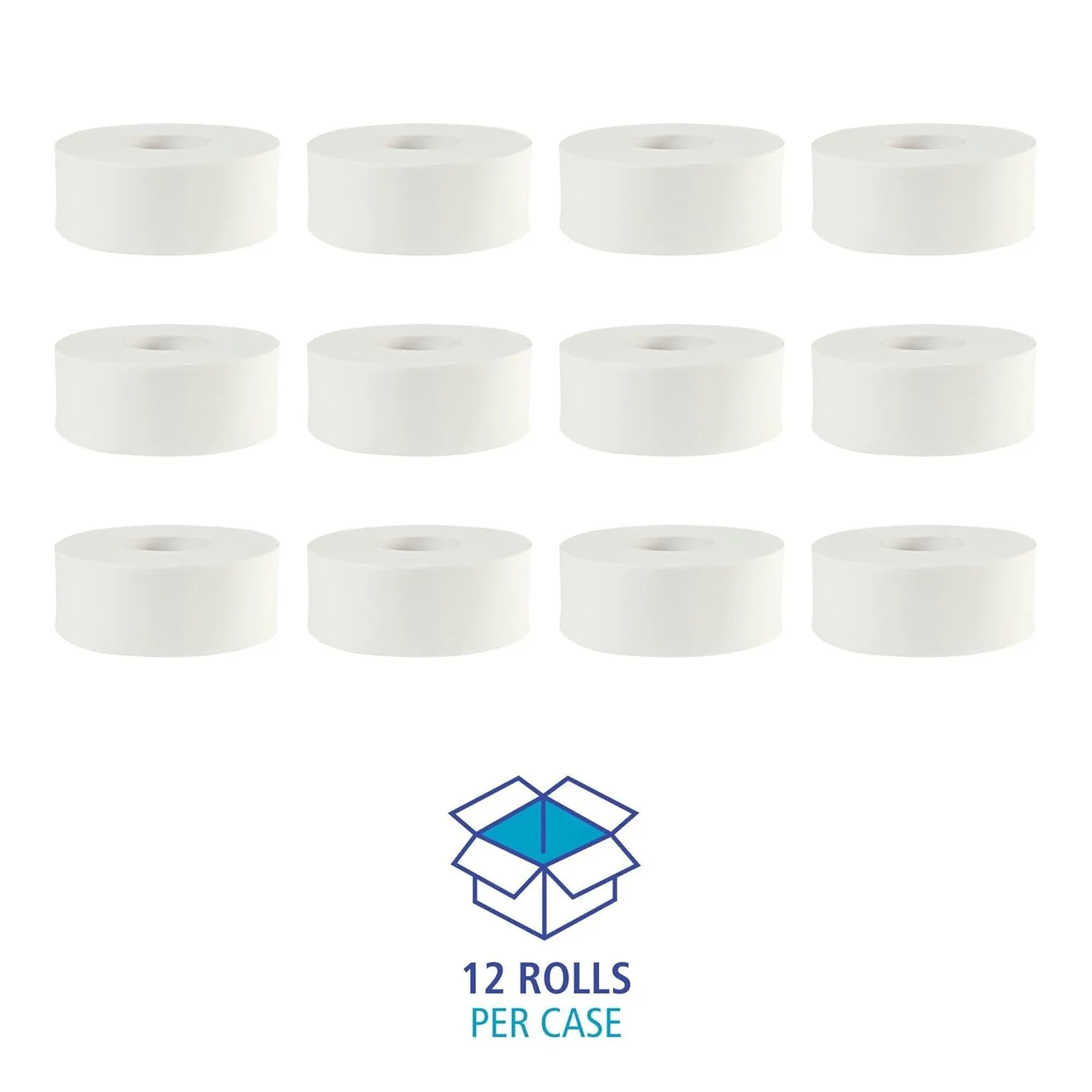 Boardwalk 6100 JRT Bath Tissue, Jumbo, Two-Ply, 1000 ft, White (Case of 12)