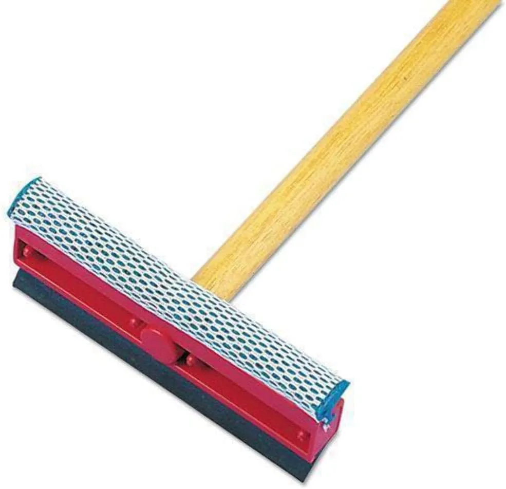 Boardwalk Rubber General-Duty Squeegee, 8inW, Black/Red
