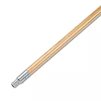 Pro Line Metal-Tip Threaded Hardwood Broom Handle, 15/16in Diameter, 60in Length