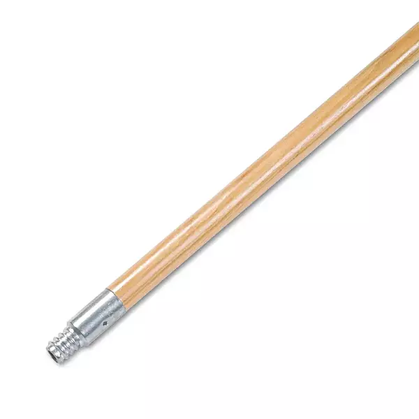 Pro Line Metal-Tip Threaded Hardwood Broom Handle, 15/16in Diameter, 60in Length