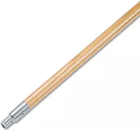Pro Line Metal-Tip Threaded Hardwood Broom Handle, 15/16in Diameter, 60in Length