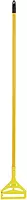 Boardwalk Quick-Change Side-Latch Mop-Head Handle, Yellow