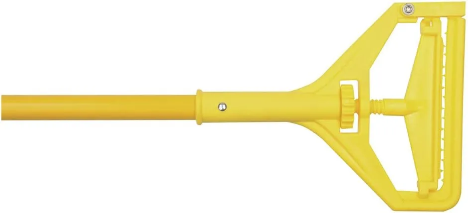 Boardwalk Quick-Change Side-Latch Mop-Head Handle, Yellow