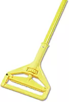 Boardwalk Quick-Change Side-Latch Mop-Head Handle, Yellow