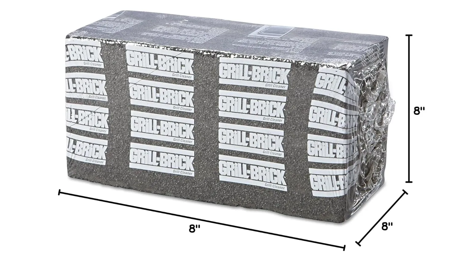 3M Grill-Brick Grill Cleaner GB12, 12 Pack of 3.5 in x 4 in x 8 in Grill Bricks, Heavy Duty