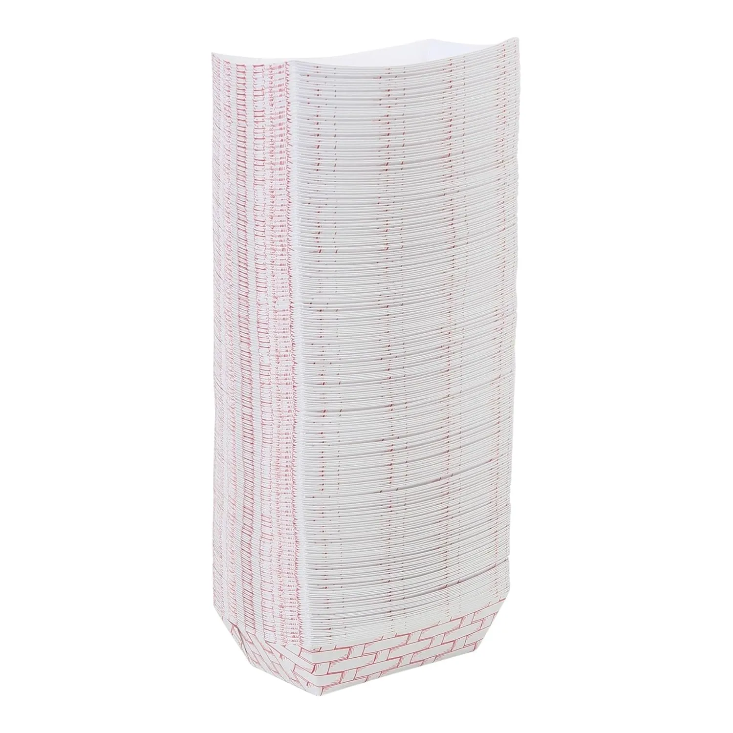 Boardwalk 30LAG200 Paper Food Baskets, 2lb Capacity, Red/White (Case of 1000)