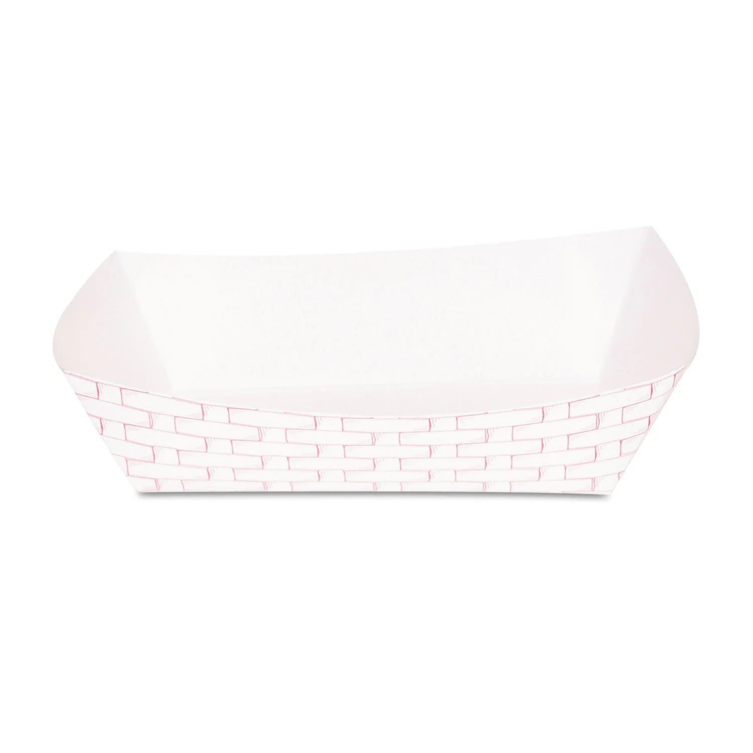 Boardwalk 30LAG500 Paper Food Baskets, 5lb Capacity, Red/white, 500/carton (BWK30LAG500)