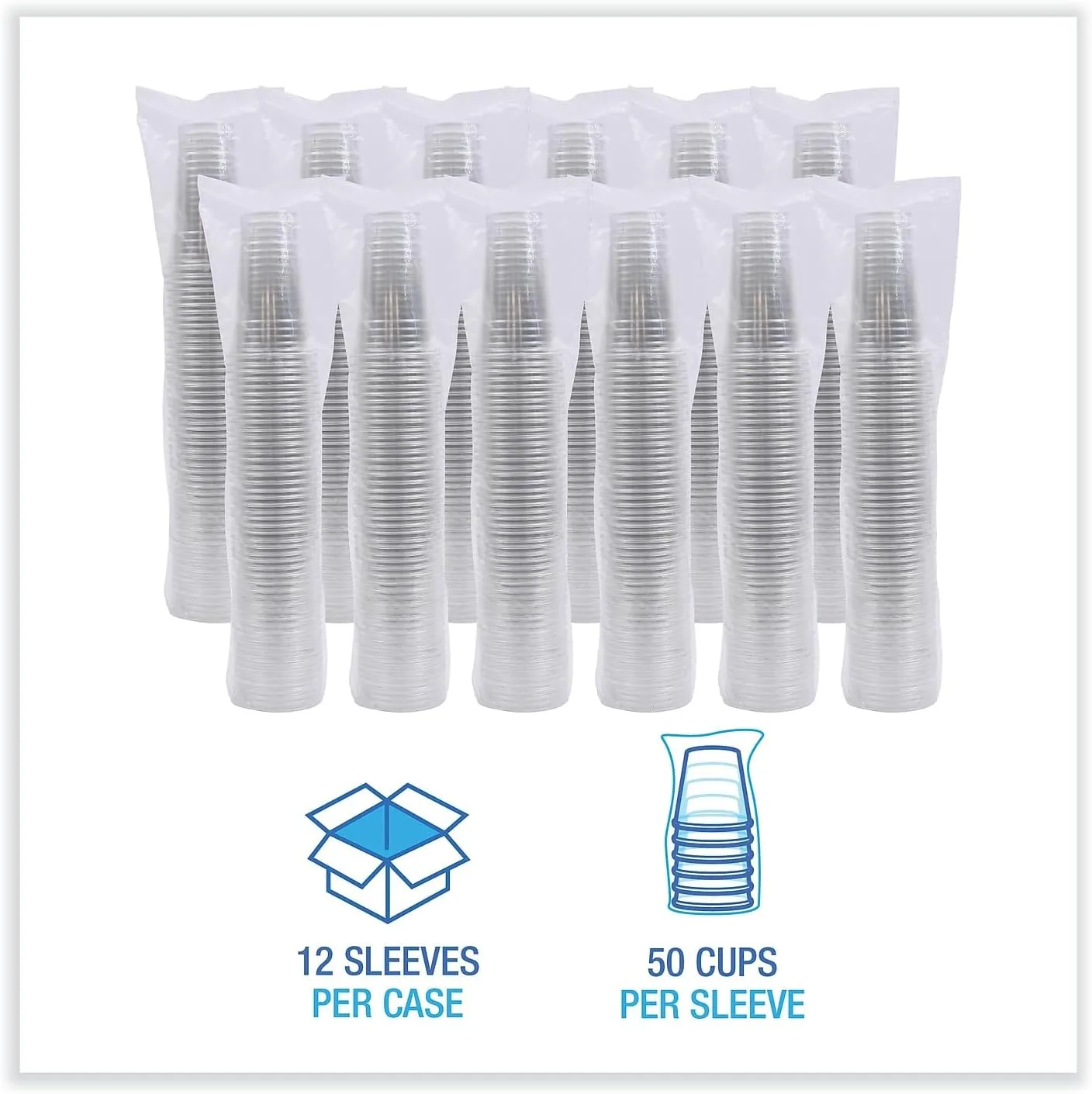 Boardwalk PET24 Clear Plastic Cold Cups, 24 Oz, 600/carton