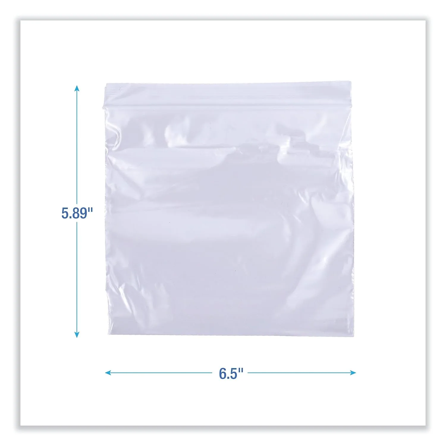 Boardwalk BWKSANDWICHBAG 1.15 mil 6.5 in. x 5.8 in. Reclosable Food Storage Sandwich Bags - Clear (500/Box)