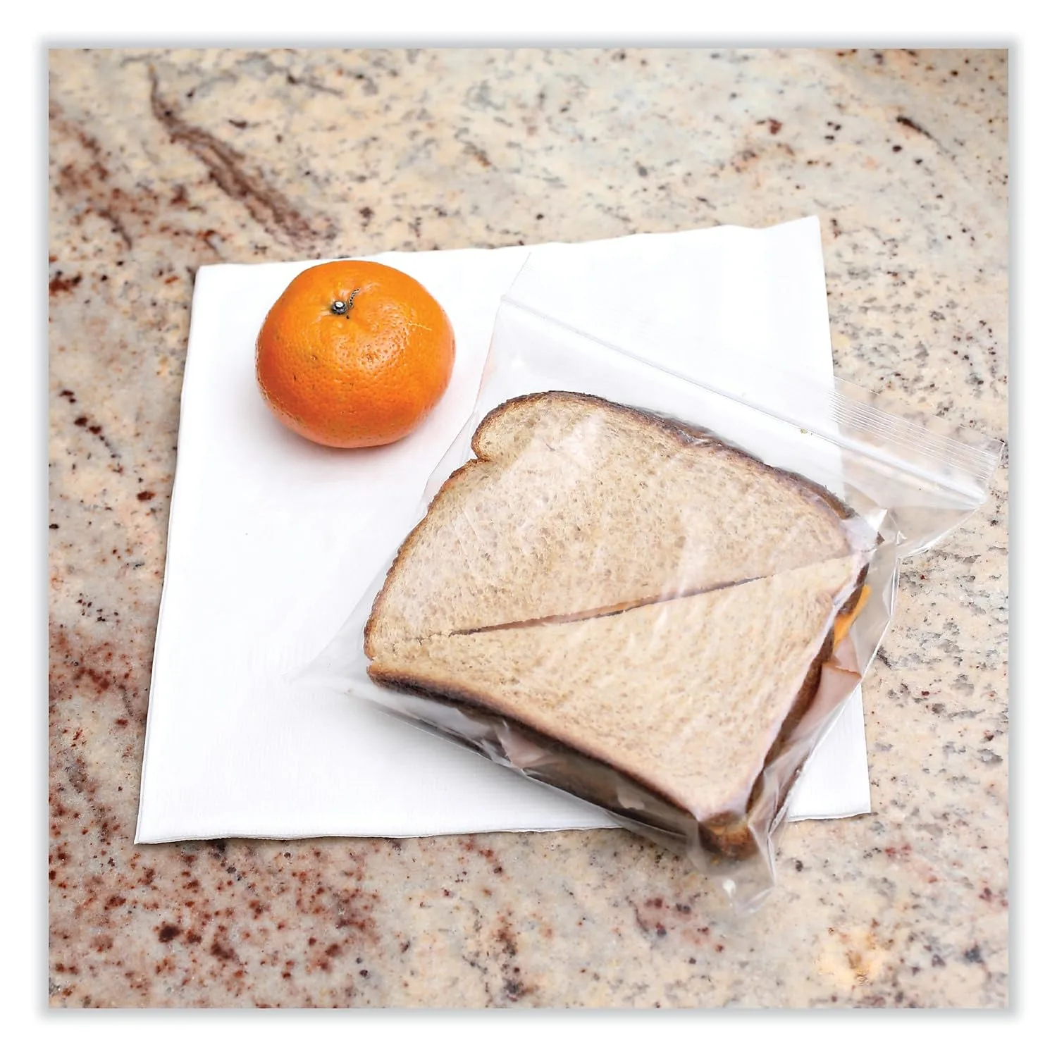 Boardwalk BWKSANDWICHBAG 1.15 mil 6.5 in. x 5.8 in. Reclosable Food Storage Sandwich Bags - Clear (500/Box)