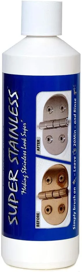 Super Stainless Cleaner and Protector, removes Rust Stains, Re-passivates 316 Grade Stainless Steel Parts on Boats.