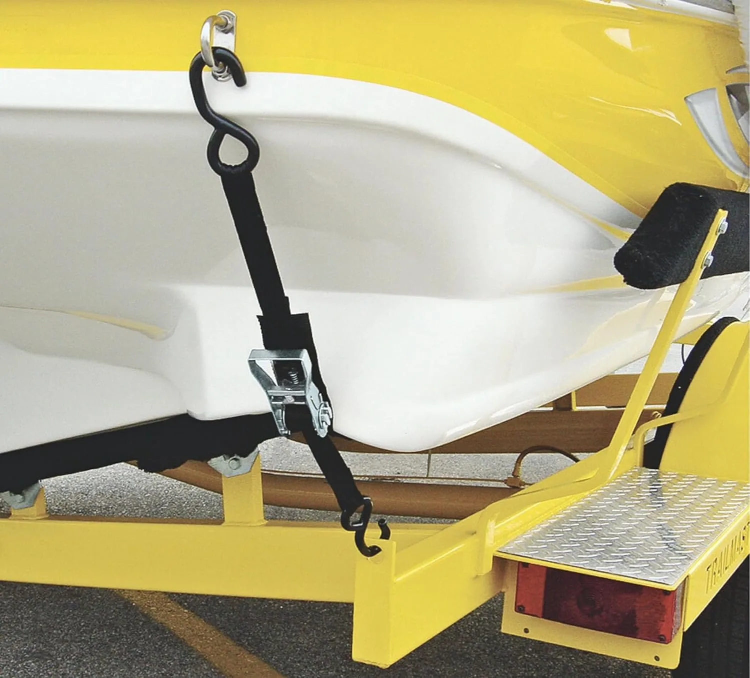 BOATBUCKLE Heavy-Duty Transom Tie-Down Straps, 2-Inch, 2,500 lb Break Strength